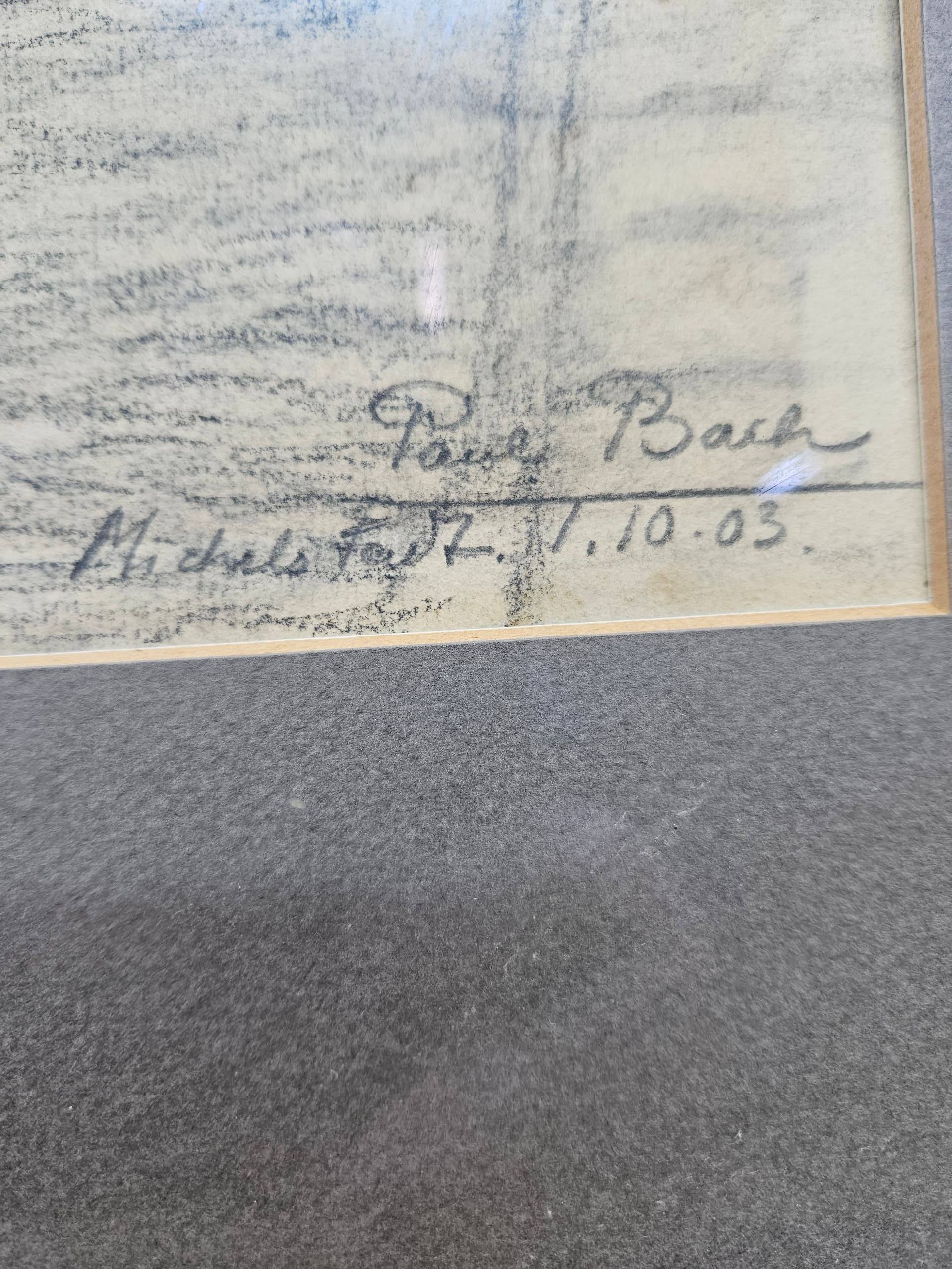 Rysunek Rathaus zu Michelstadt, papier, czarna kreda, oprawa drewno brązowy, art. P. Bach, Niemcy, początek XX w. - 363590