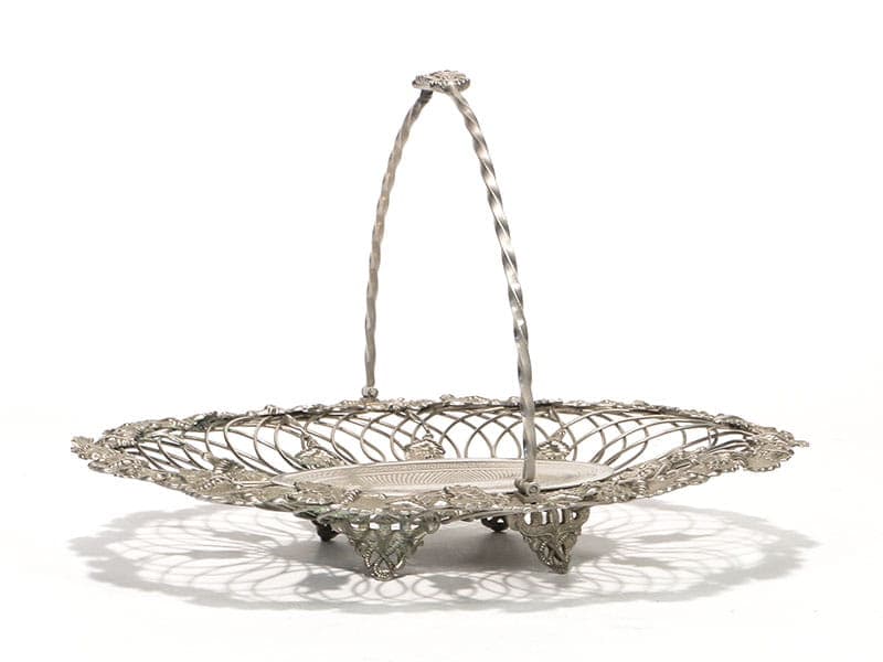 Openwork basket, silver brass, Norblin, Poland, early 20th century - 363594