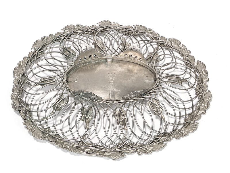 Openwork basket, silver brass, Norblin, Poland, early 20th century - 363597