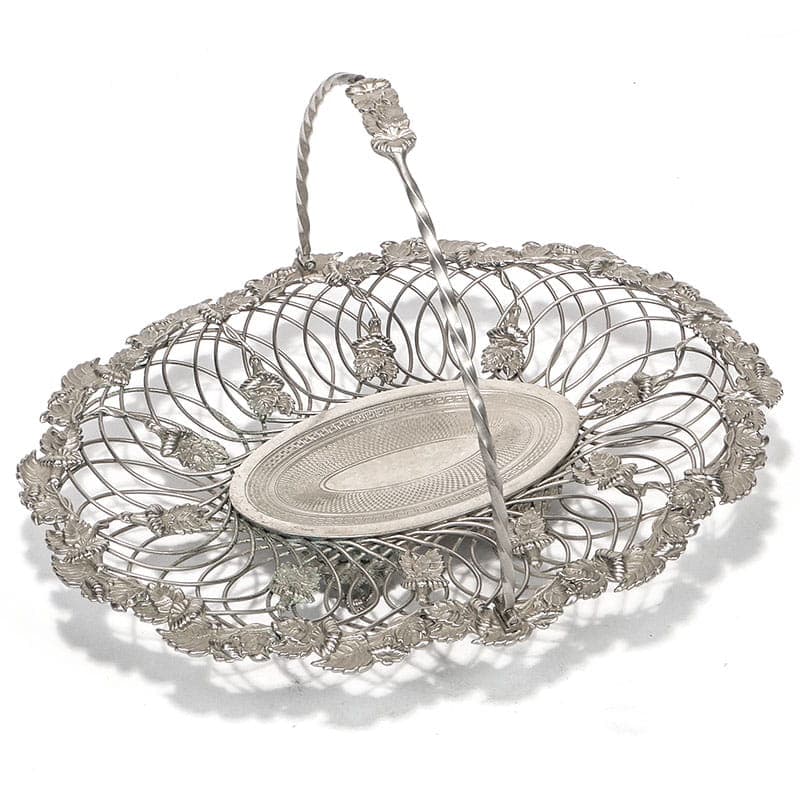 Openwork basket, silver brass, Norblin, Poland, early 20th century - 363592