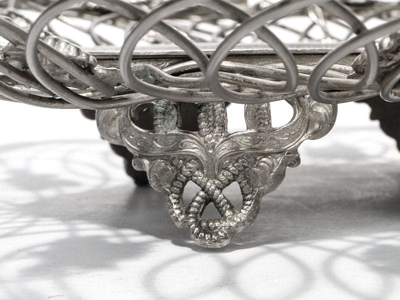 Openwork basket, silver brass, Norblin, Poland, early 20th century - 363598