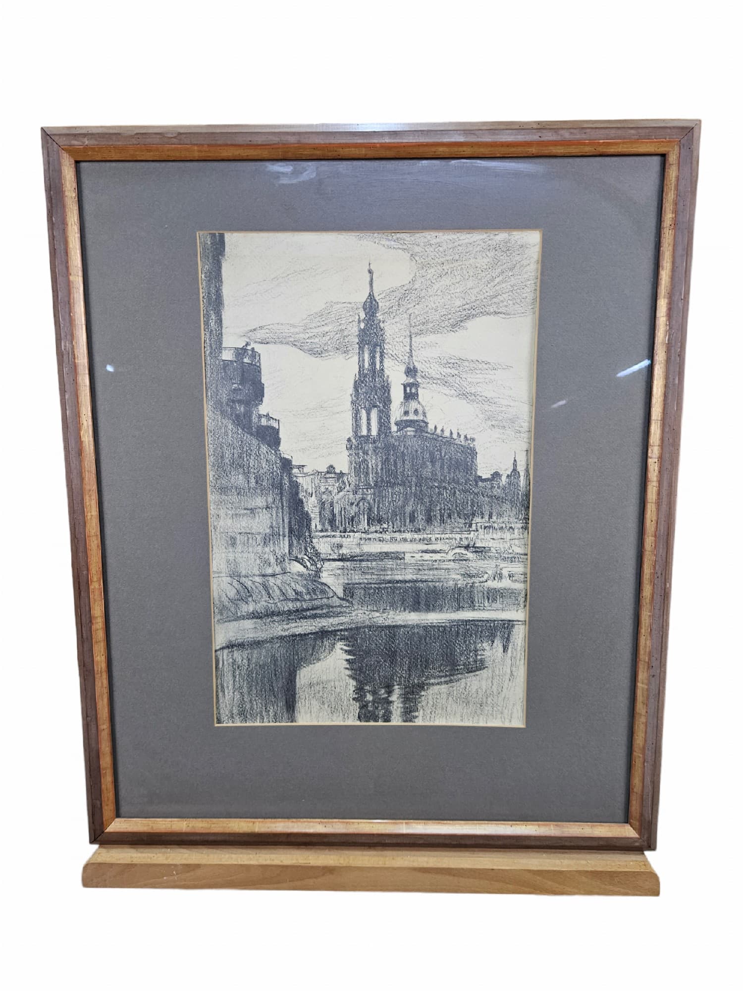 Rysunek Dresden Altstadt nr 6, czarna kreda, papier, art. P. Bach, Niemcy, początek XX w. - 363600