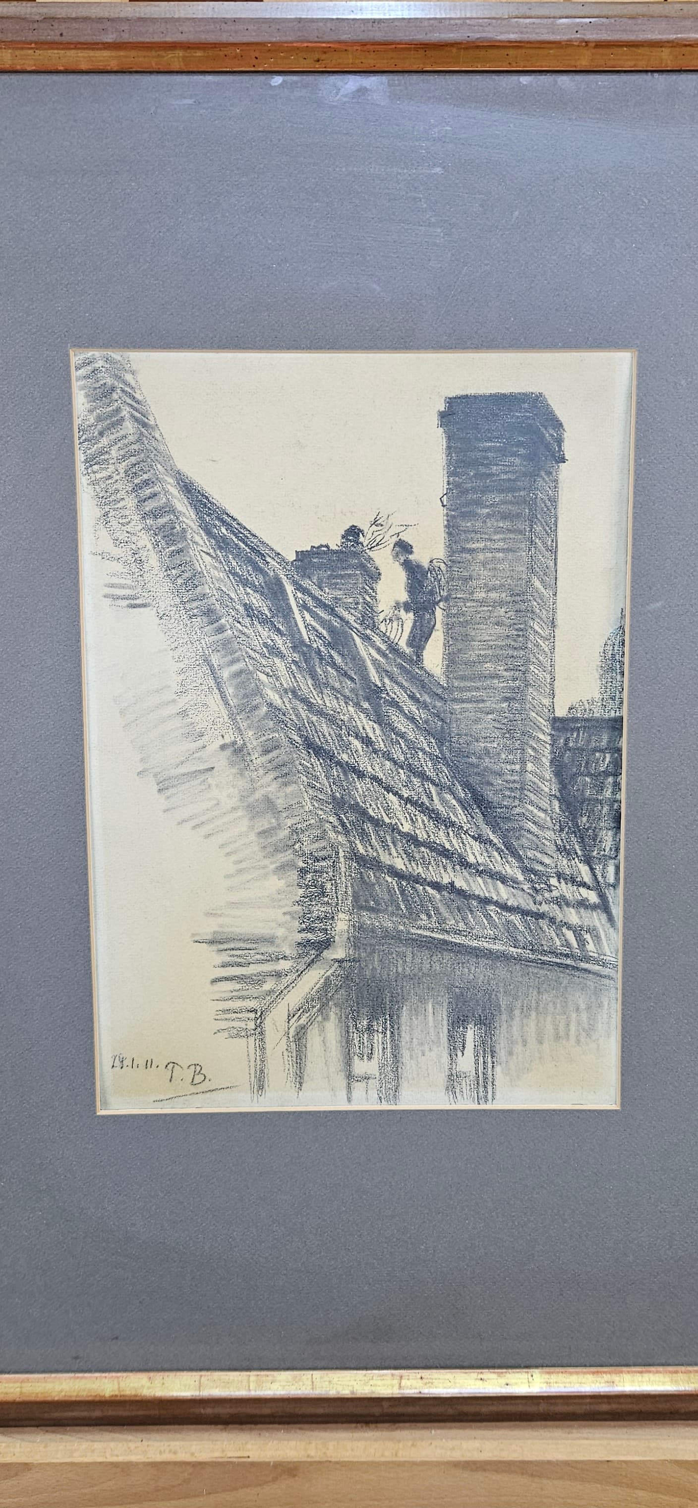 Rysunek München nr 1, czarna kreda na papierze, art. P. Bach, Niemcy, początek XX w. - 363619