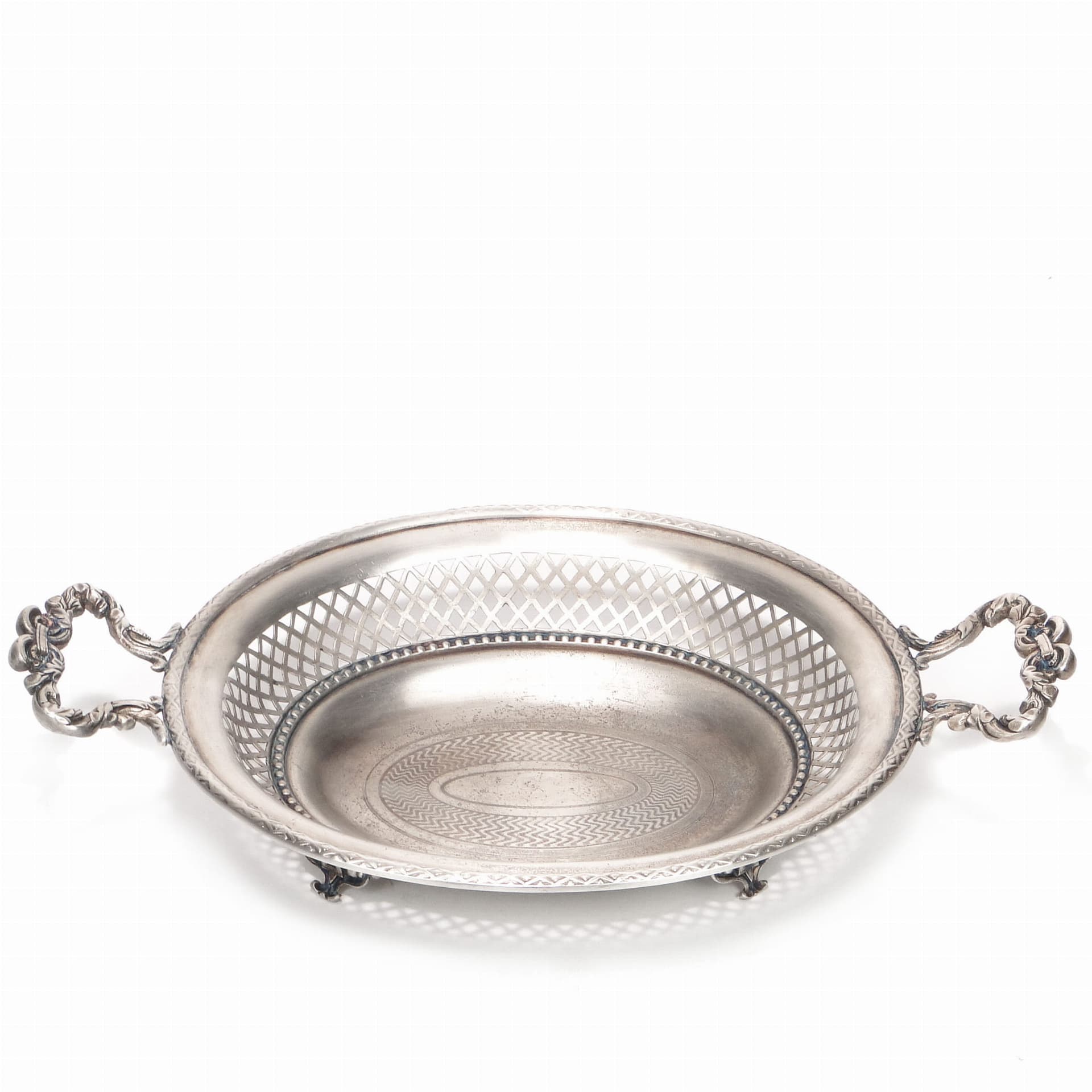 Openwork Serving Dish, Silver Brass, Fraget, Poland, 1860s - 363624