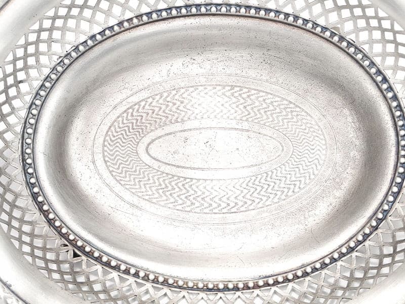 Openwork Serving Dish, Silver Brass, Fraget, Poland, 1860s - 363630