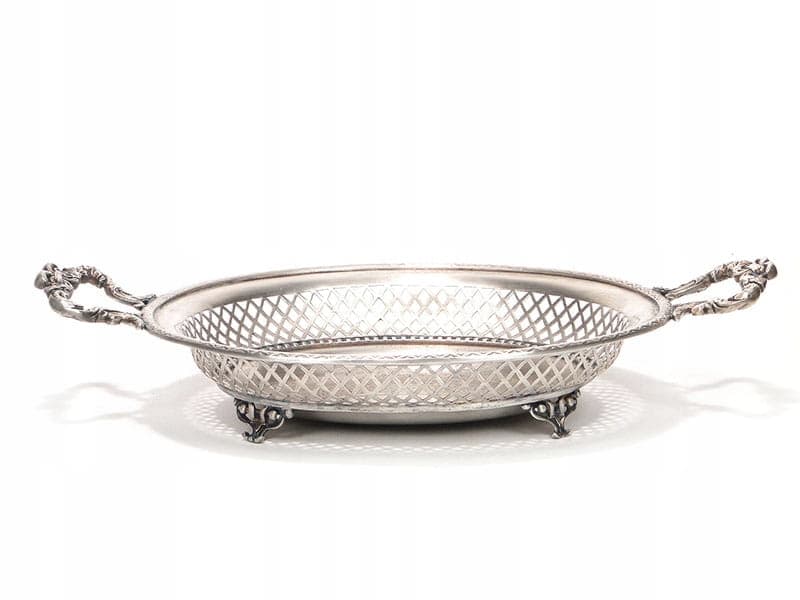 Openwork Serving Dish, Silver Brass, Fraget, Poland, 1860s - 363626
