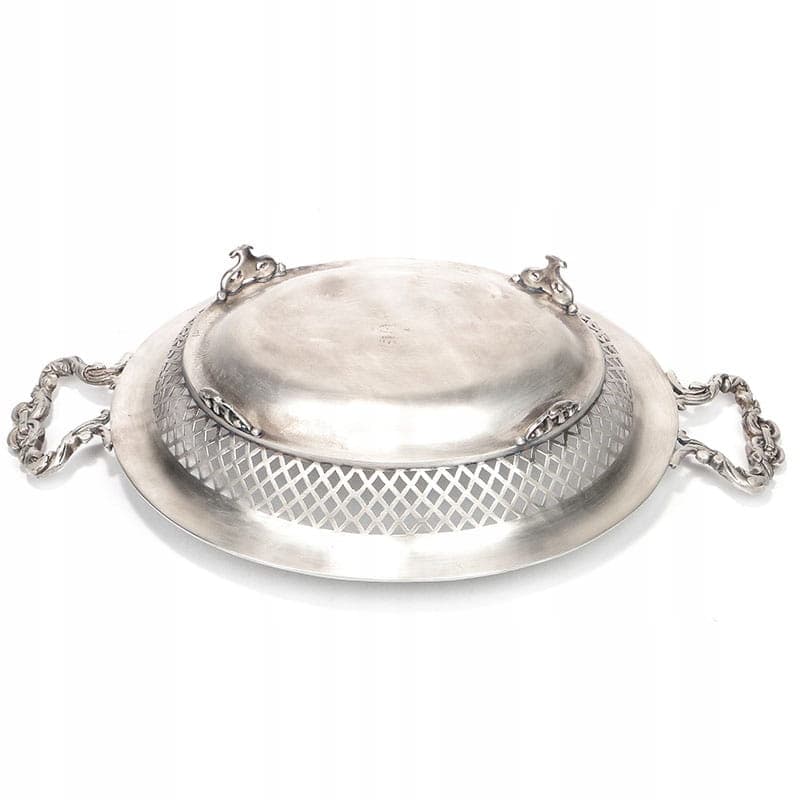 Openwork Serving Dish, Silver Brass, Fraget, Poland, 1860s - 363628