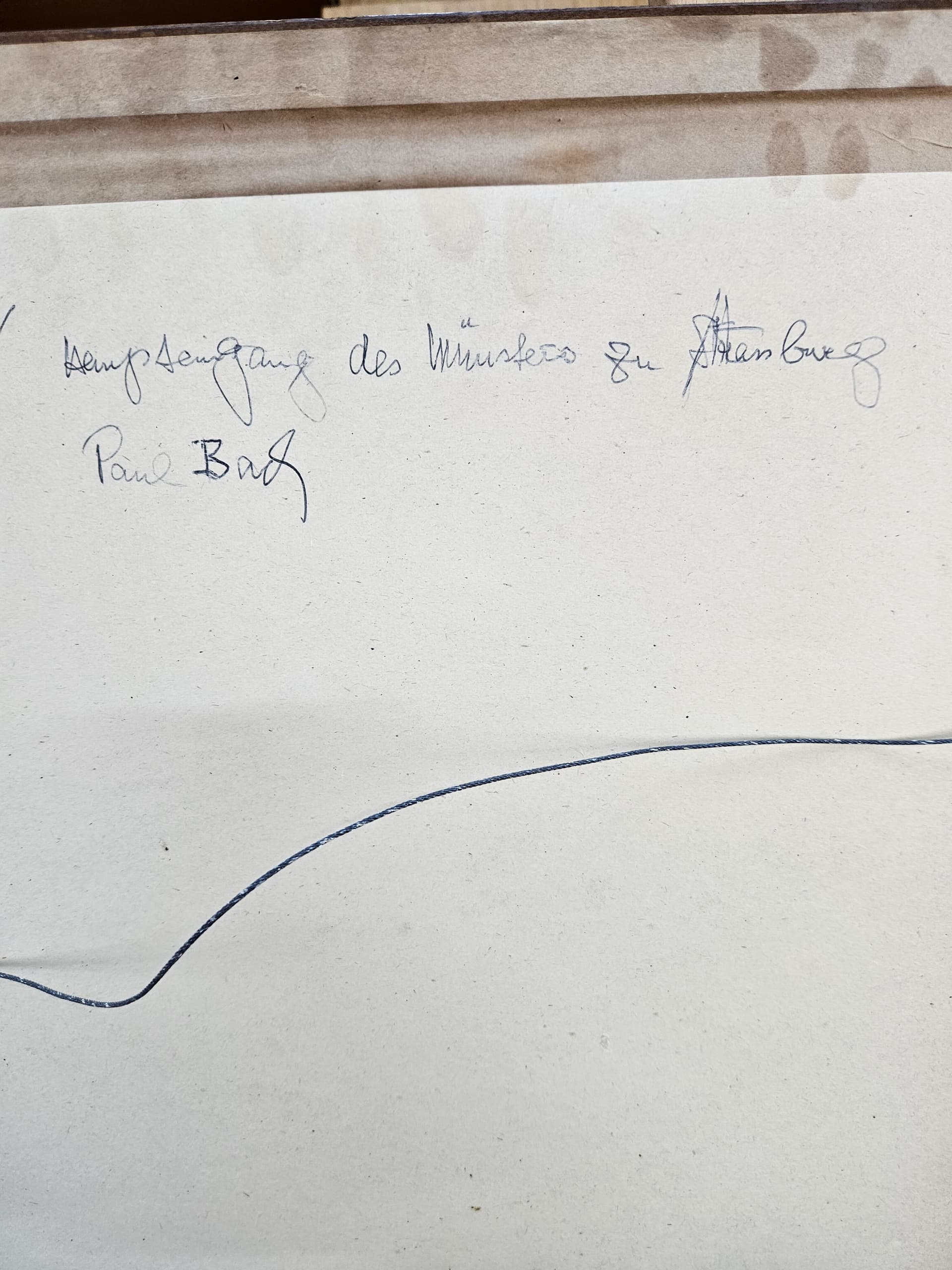 Rysunek Zum Staneburg, kreda czarna, papier, art. P. Bach, Niemcy, początek XX w. - 363646