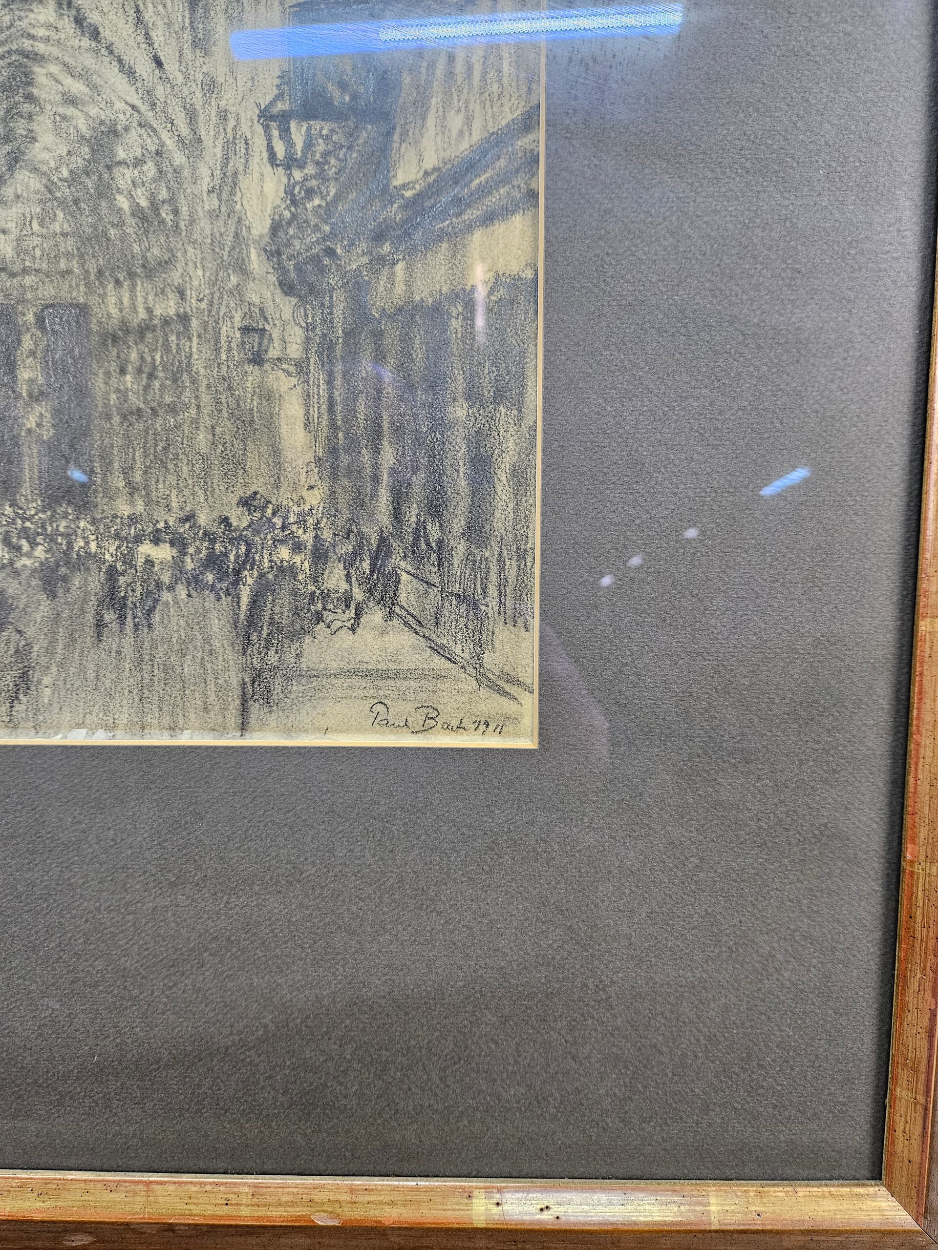 Rysunek Zum Staneburg, kreda czarna, papier, art. P. Bach, Niemcy, początek XX w. - 363643