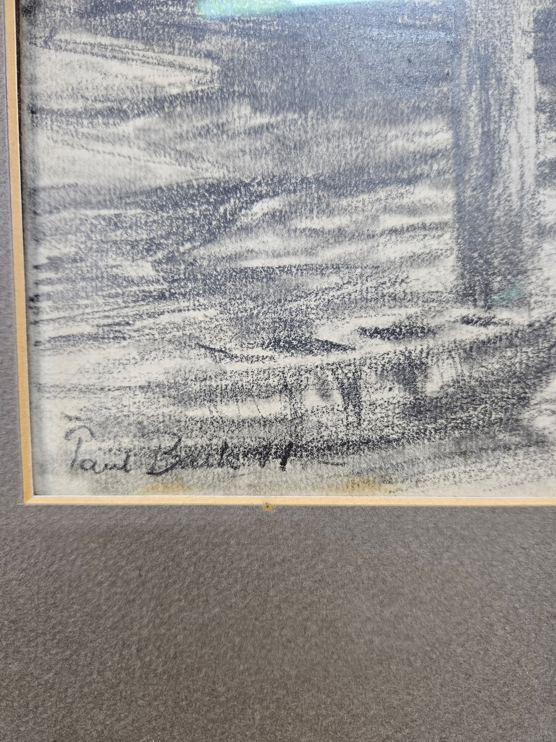Rysunek Zum Hamburg Nr 8, czarna kreda, papier, art. P. Bach, Niemcy, początek XX w. - 363663