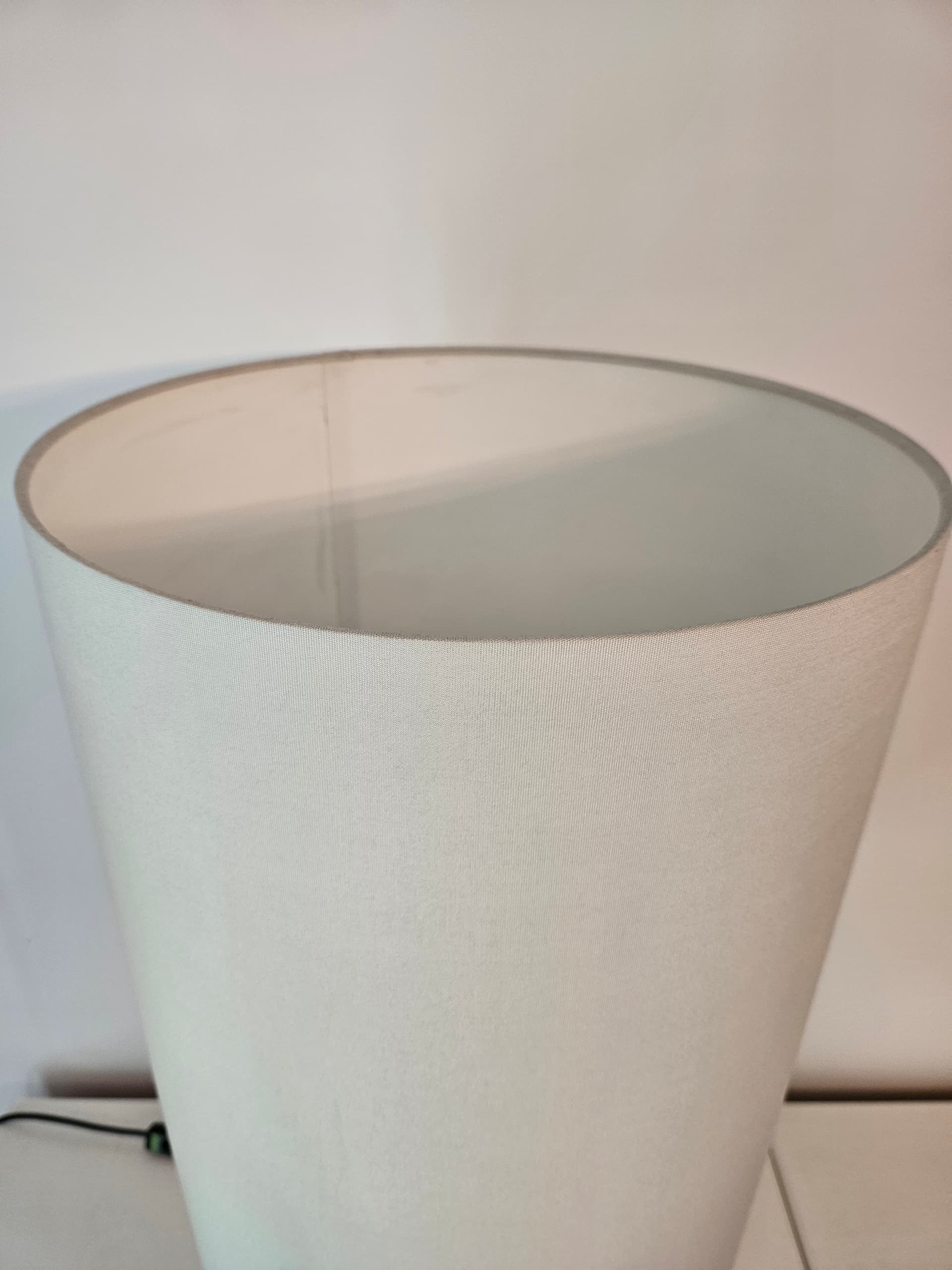 Table lamp, matte grey glass, chrome steel, Limburg, Germany, 1970s. - 363706