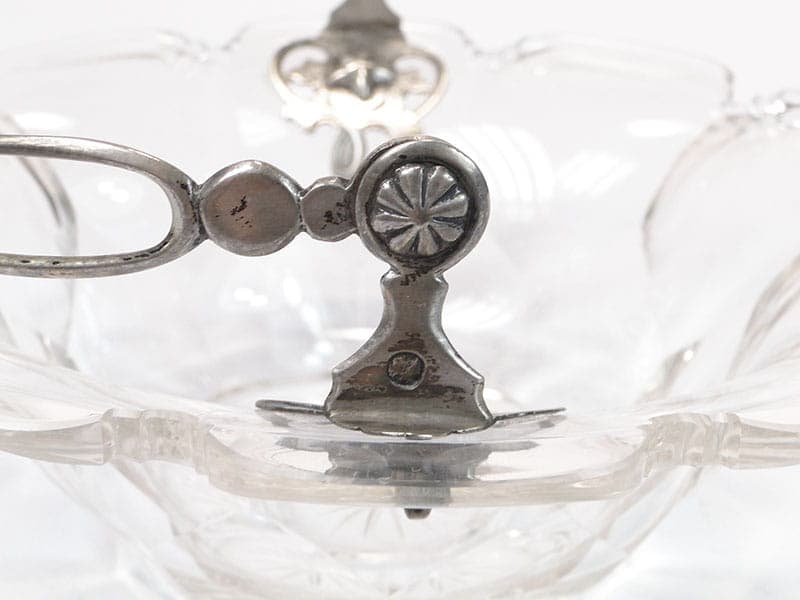 Jardiniere Biedermeier, clear crystal, silver, Norway, 19th century - 363857