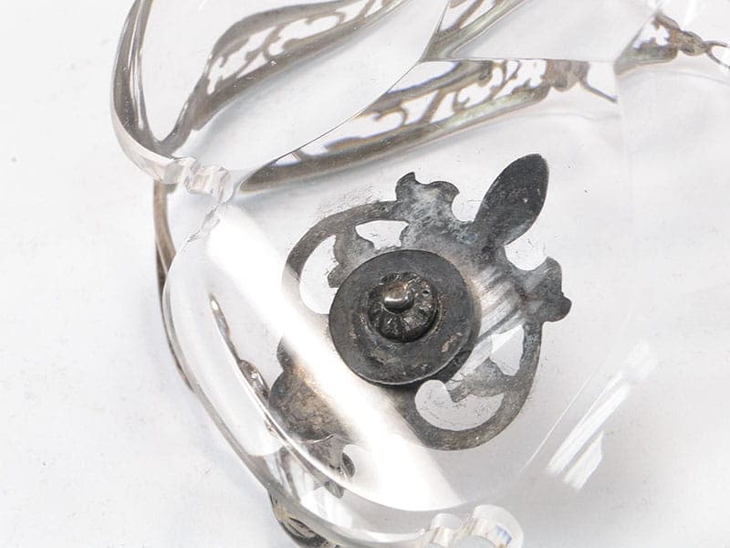 Jardiniere Biedermeier, clear crystal, silver, Norway, 19th century - 363859