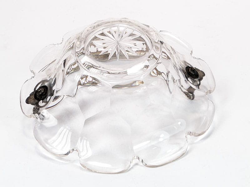 Jardiniere Biedermeier, clear crystal, silver, Norway, 19th century - 363858