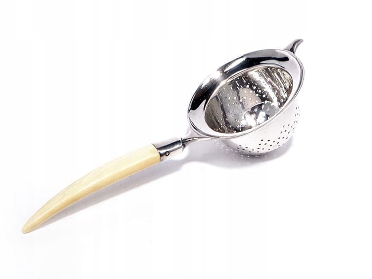 Tea strainer, silver, beige bone, Germany, 19th century - 363897