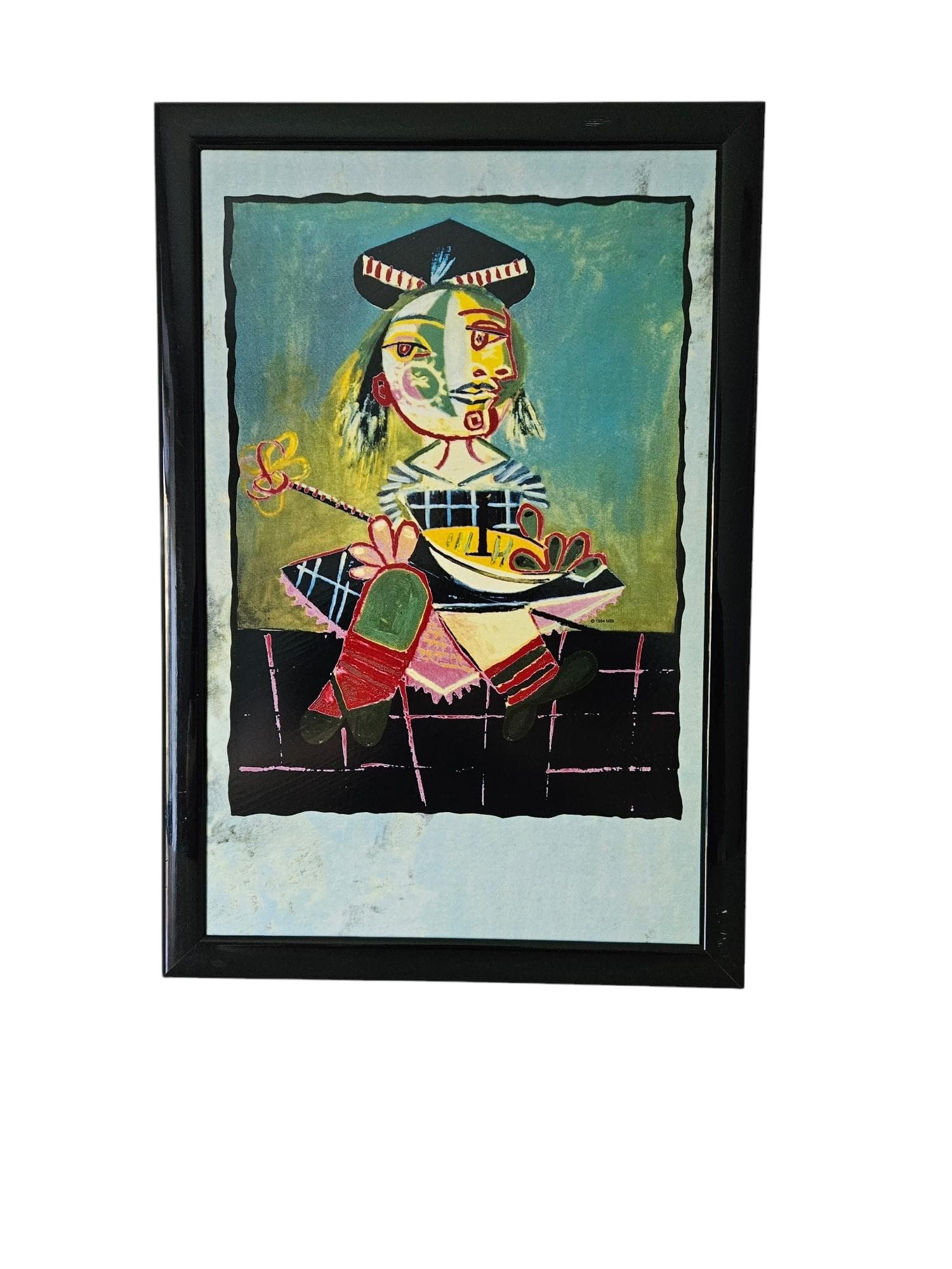 Art print Maja with a Boat 43.6x29.7 cm, ceramic, by P. Picasso, Germany, 1990s.