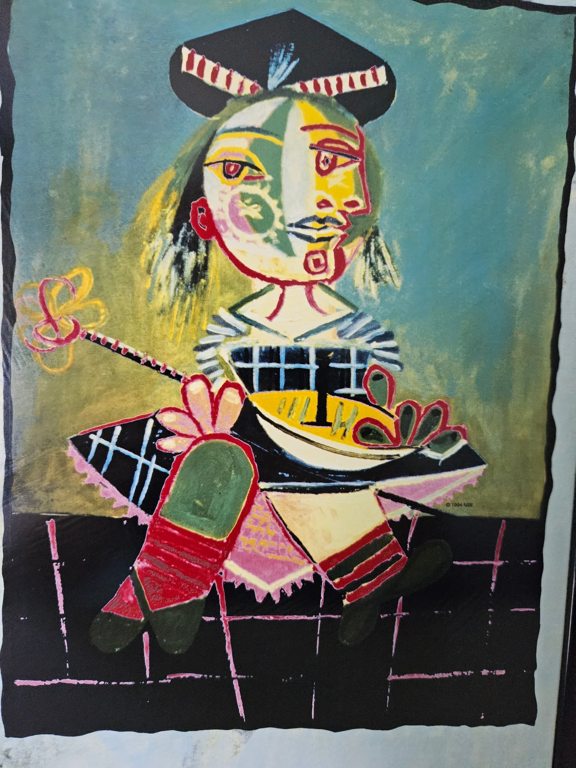 Art print Maja with a Boat 43.6x29.7 cm, ceramic, by P. Picasso, Germany, 1990s. - 364054