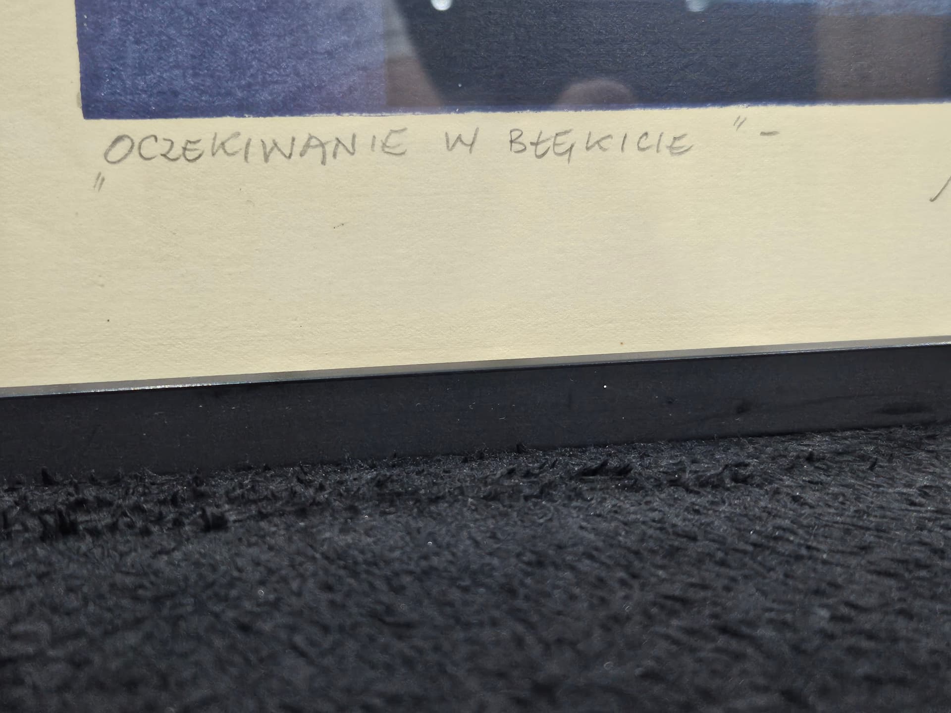 Lithograph Oczekiwanie w błękicie, 70.5x50 cm, blue, by Z. Kopel-Szulc, Poland, 1970s. - 364107
