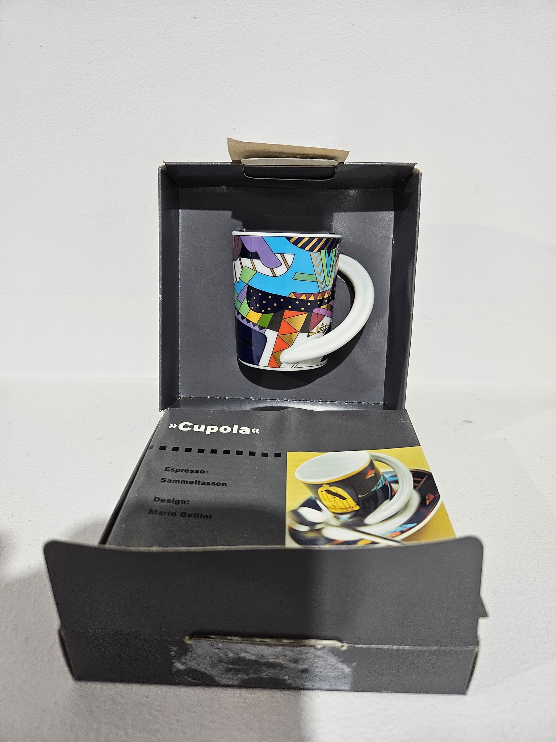 Espresso cup Cupola No. 4, multicolored porcelain, by M. Bellini, Rosenthal, Germany, 1990s. - 364129