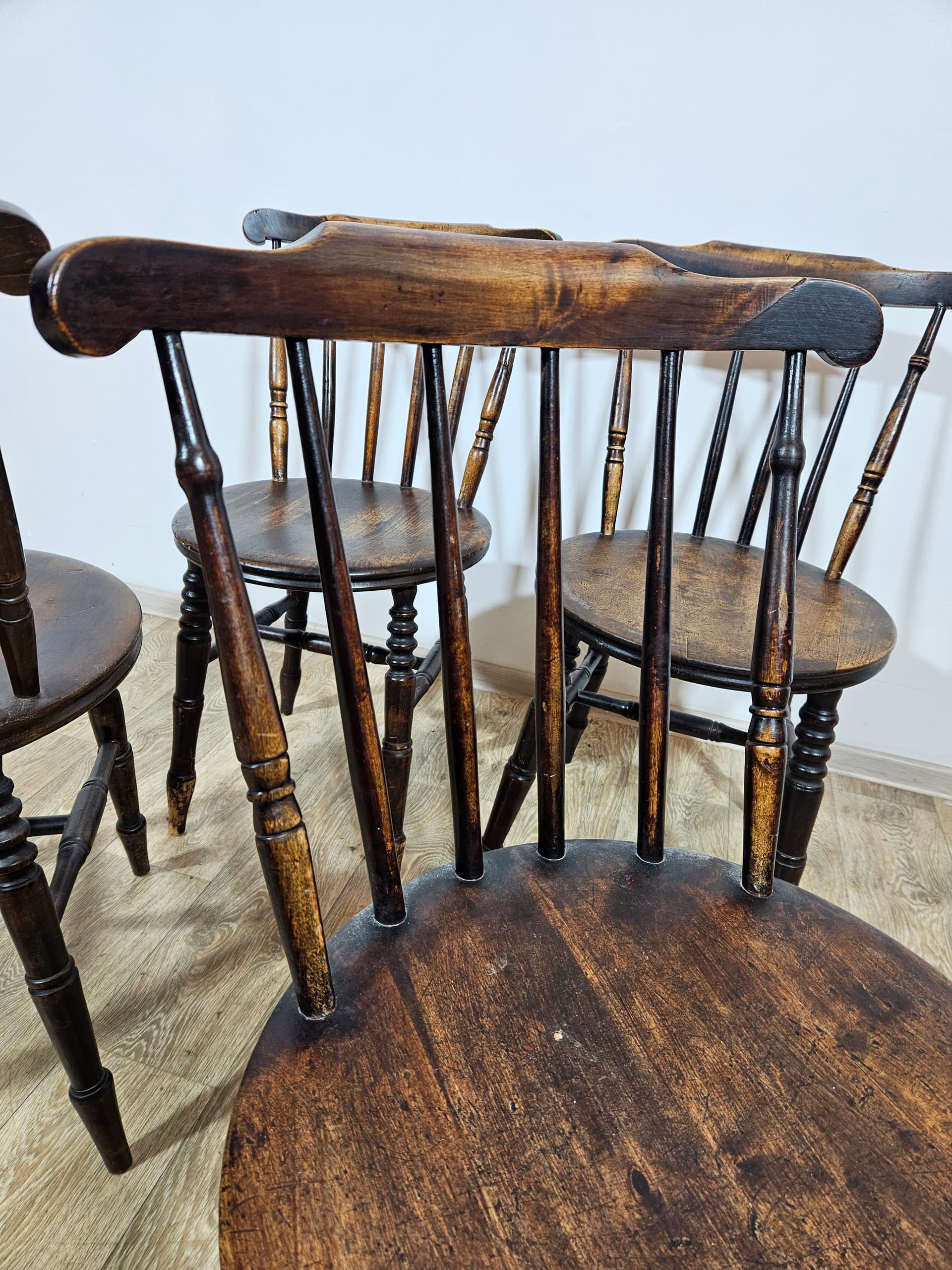 Set of four chairs Ibex Penny Windsor, brown beech, Sweden, 1950s. - 364140