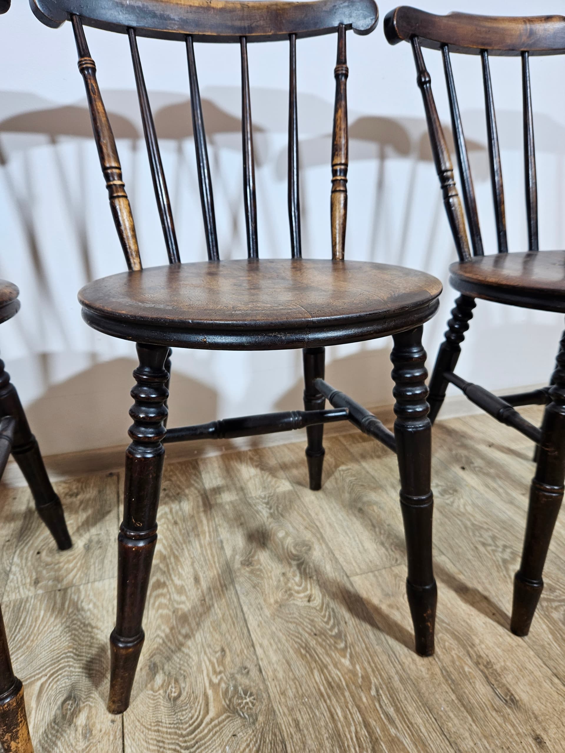 Set of four chairs Ibex Penny Windsor, brown beech, Sweden, 1950s. - 364141