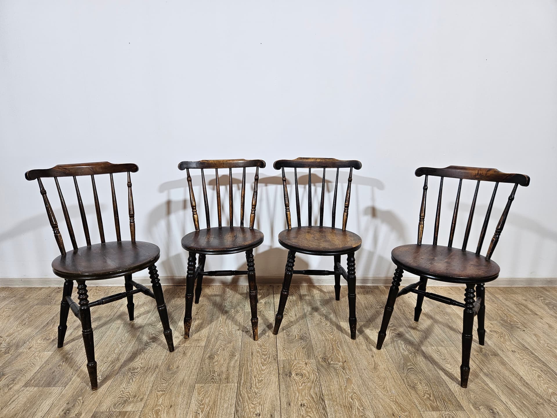 Set of four chairs Ibex Penny Windsor, brown beech, Sweden, 1950s. - 364139