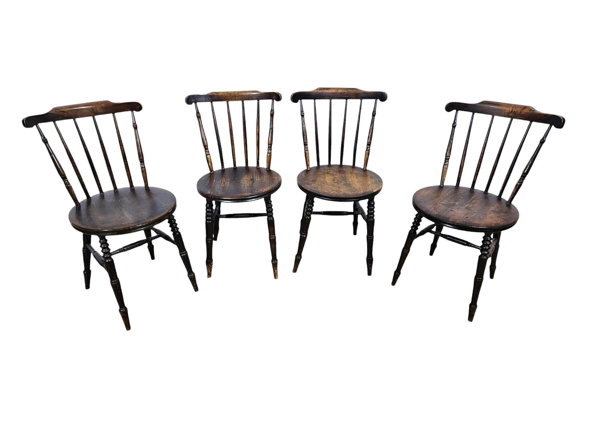 Set of four chairs Ibex Penny Windsor, brown beech, Sweden, 1950s.