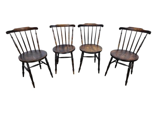 Set of four chairs Ibex Penny Windsor, brown beech, Sweden, 1950s. - DIMENSION