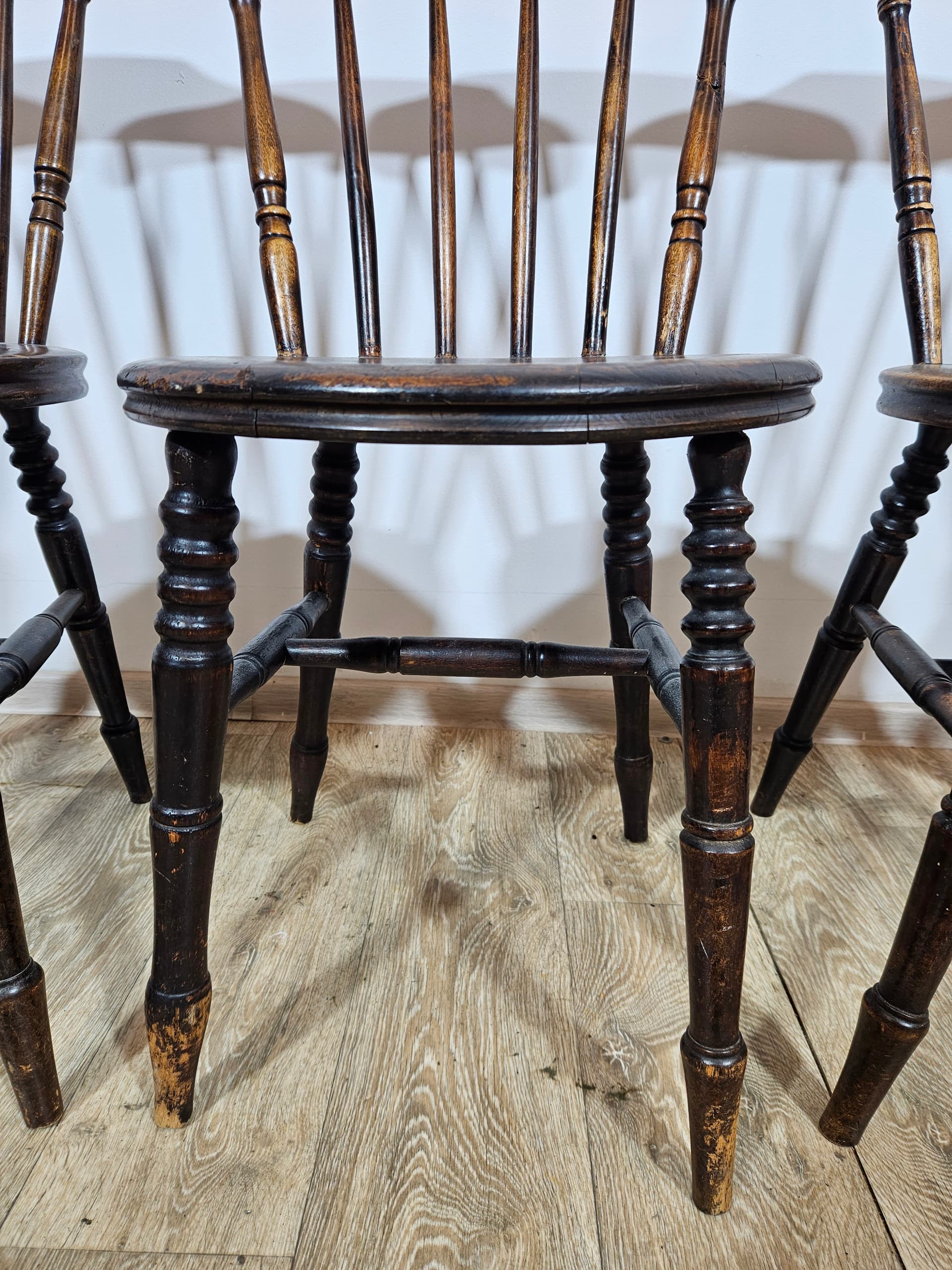 Set of four chairs Ibex Penny Windsor, brown beech, Sweden, 1950s. - 364148