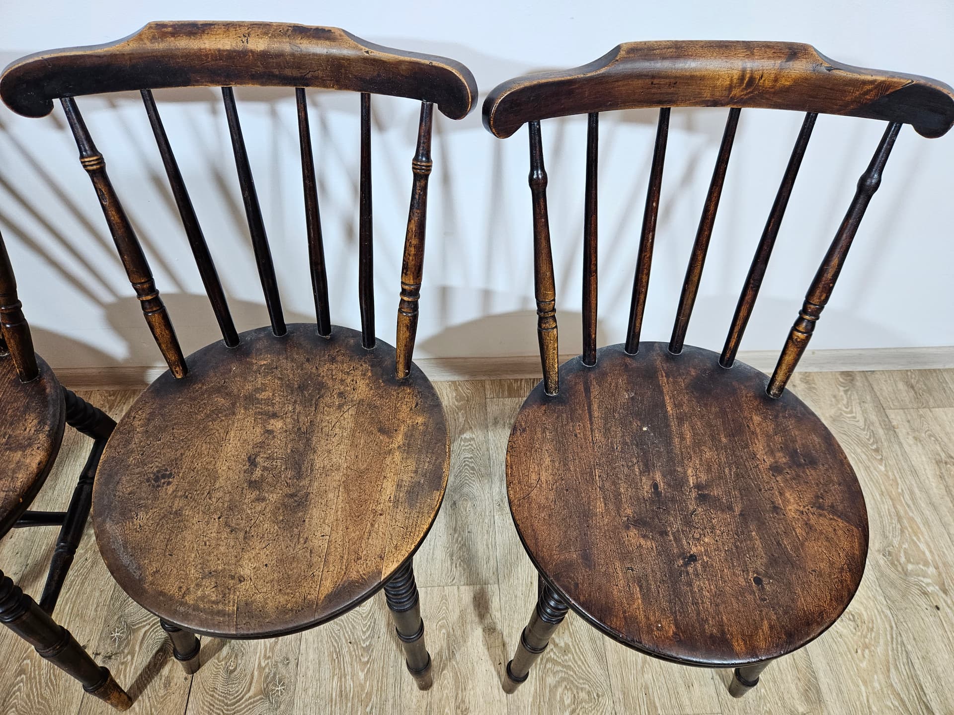 Set of four chairs Ibex Penny Windsor, brown beech, Sweden, 1950s. - 364143