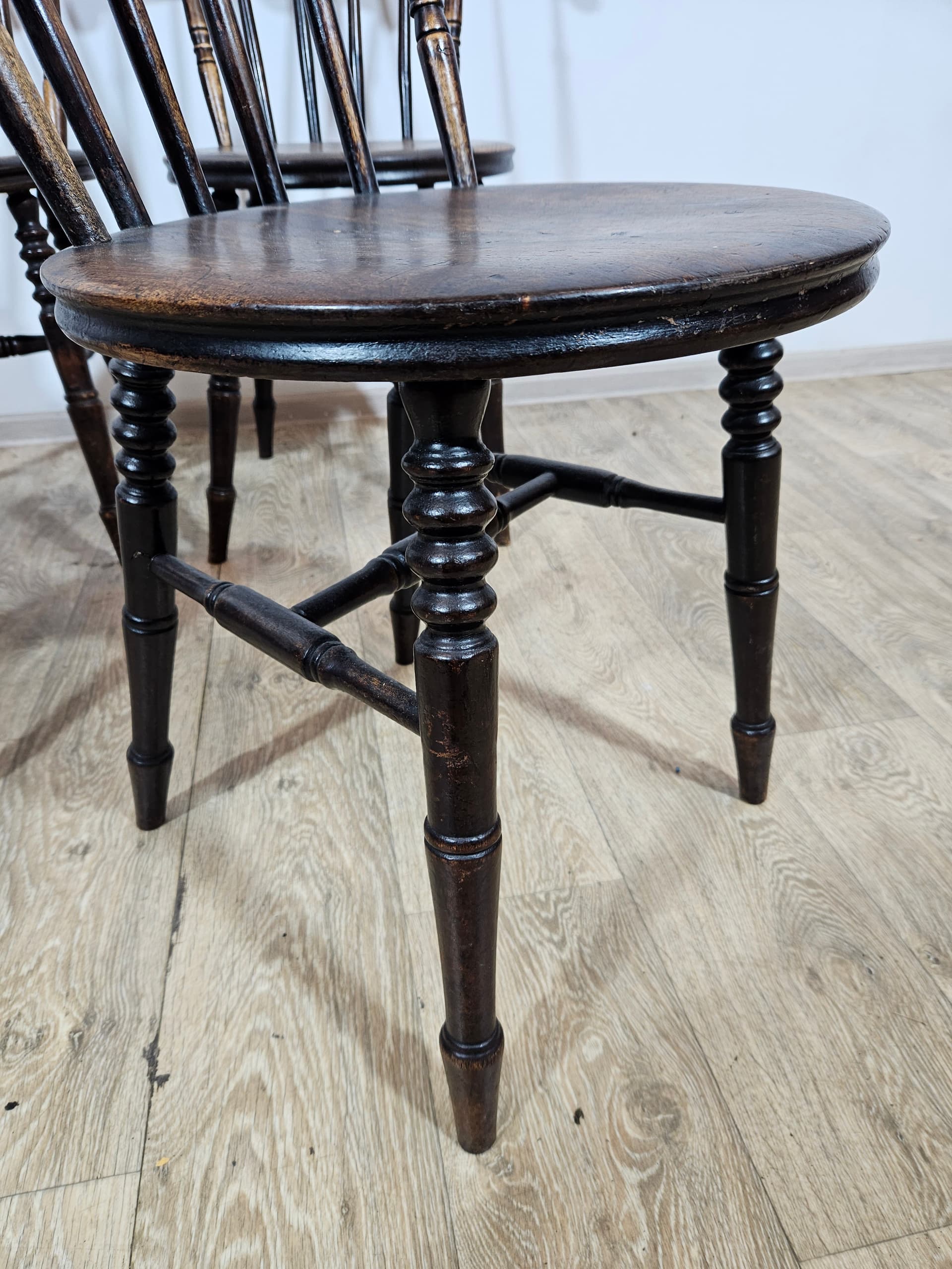 Set of four chairs Ibex Penny Windsor, brown beech, Sweden, 1950s. - 364144
