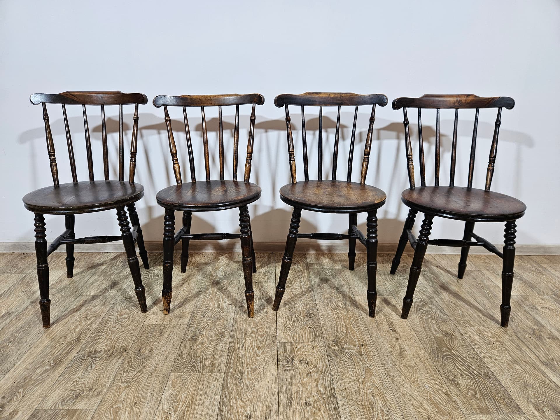 Set of four chairs Ibex Penny Windsor, brown beech, Sweden, 1950s. - 364146