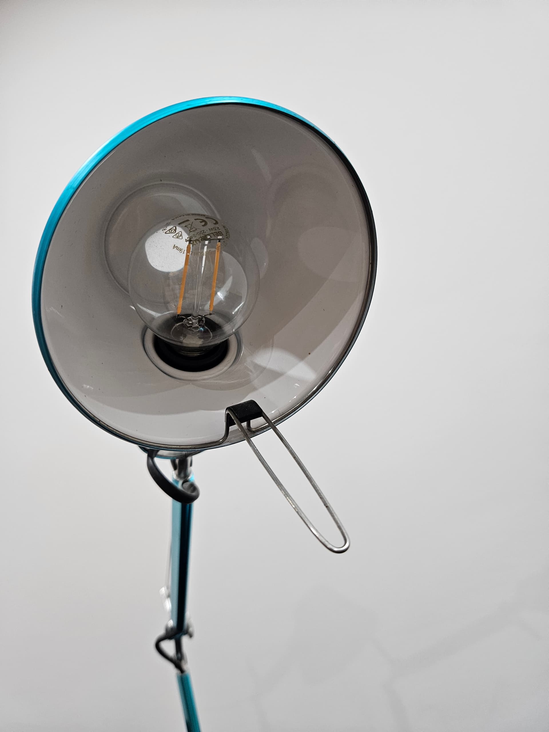 Desk lamp Tolomeo Micro, blue aluminium, by M. De Lucchi, G. Fassina, Artemide, Italy - 364179