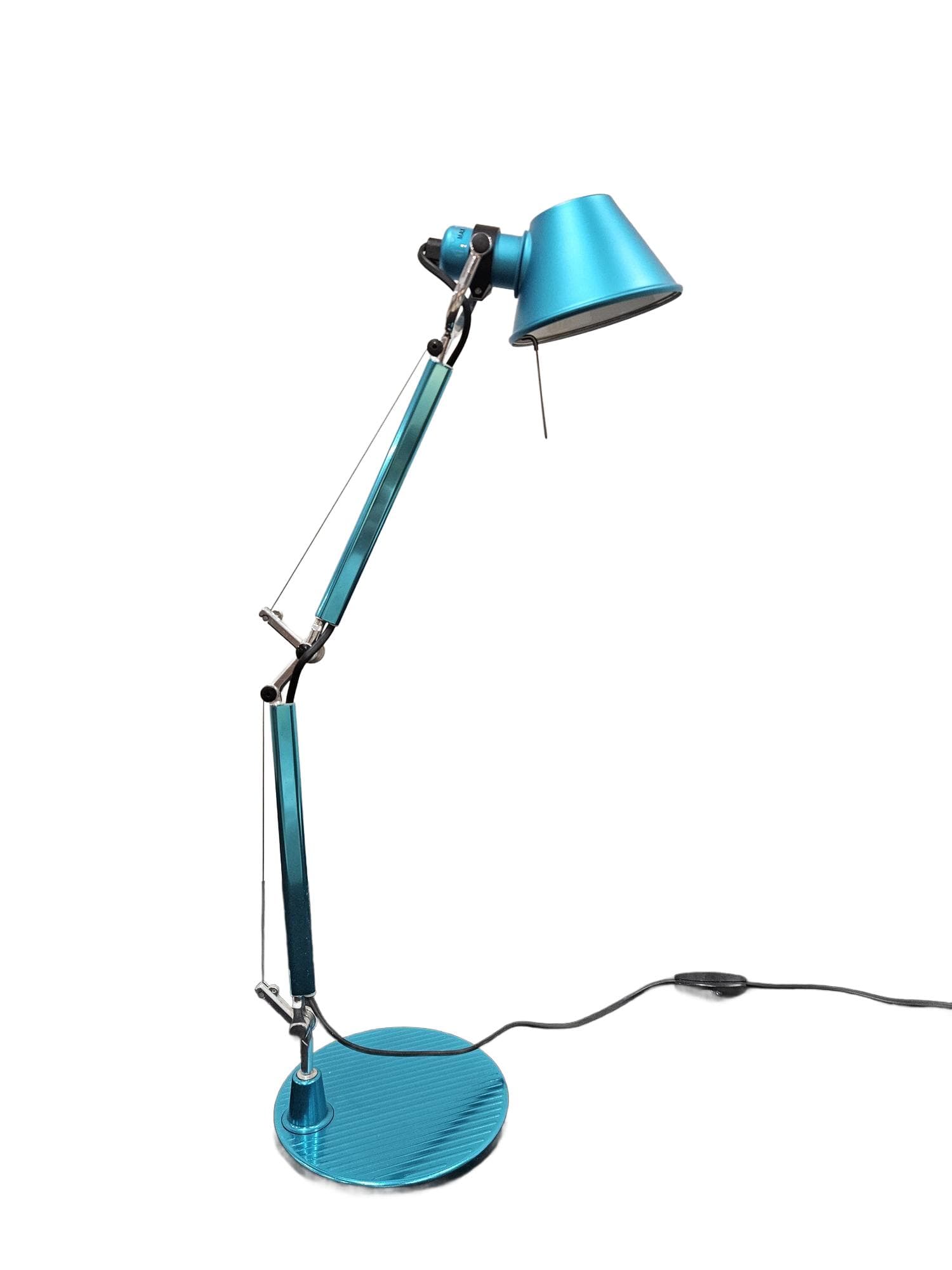 Desk lamp Tolomeo Micro, blue aluminium, by M. De Lucchi, G. Fassina, Artemide, Italy