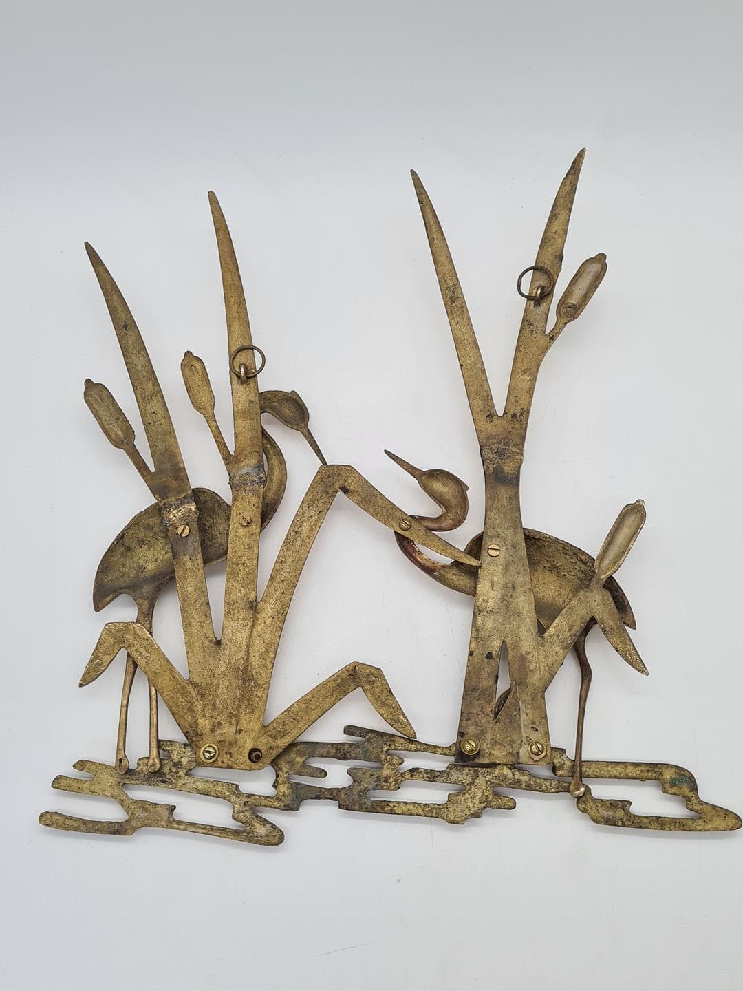 Wall decoration, gold brass, Germany, 1970s. - 364286