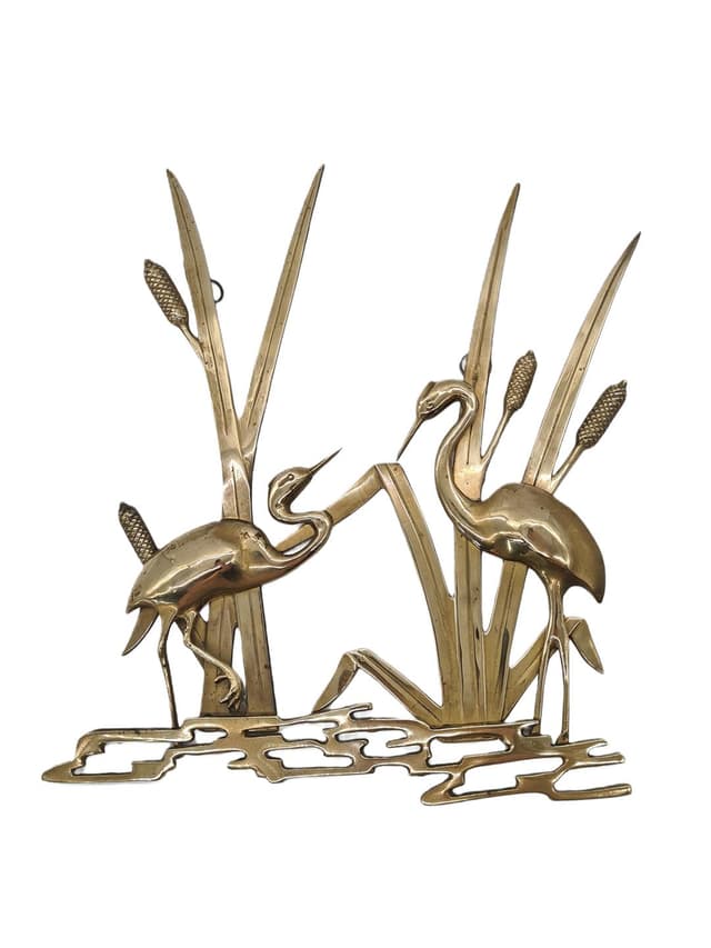 Wall decoration, gold brass, Germany, 1970s. - DIMENSION