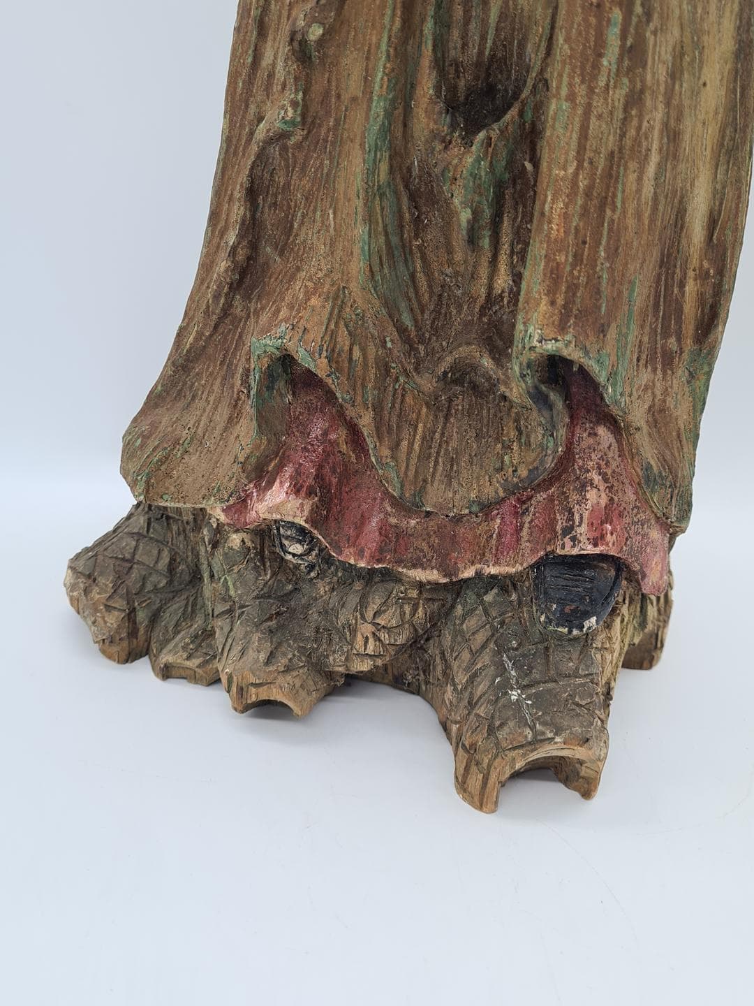 Sculpture Madonna and Child, brown polychrome, brown linden wood, Poland, 1930s. - 364300