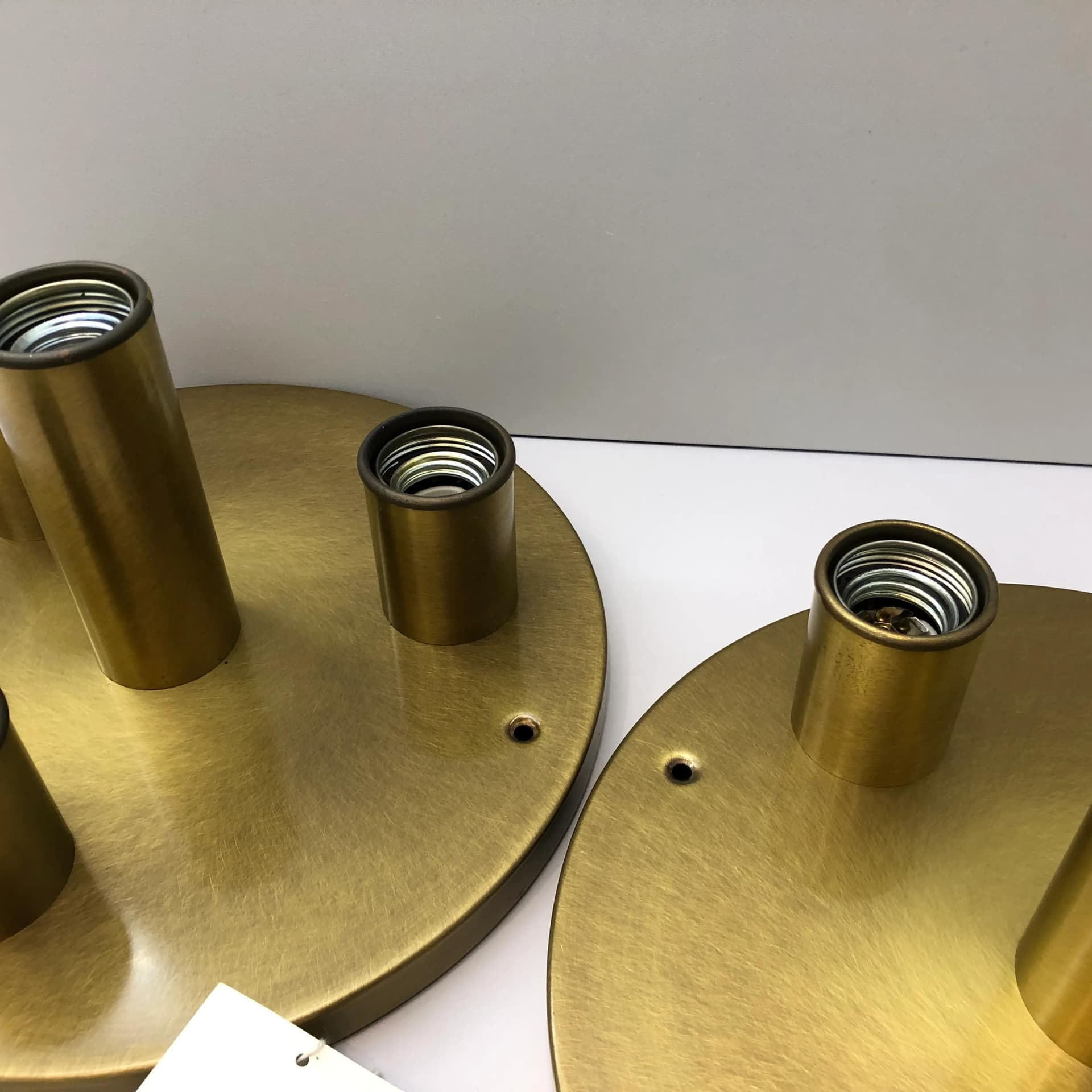 Para plafonów, mosiądz złoty, TZ Schmitz Leuchten, Niemcy, lata 70. - 26621