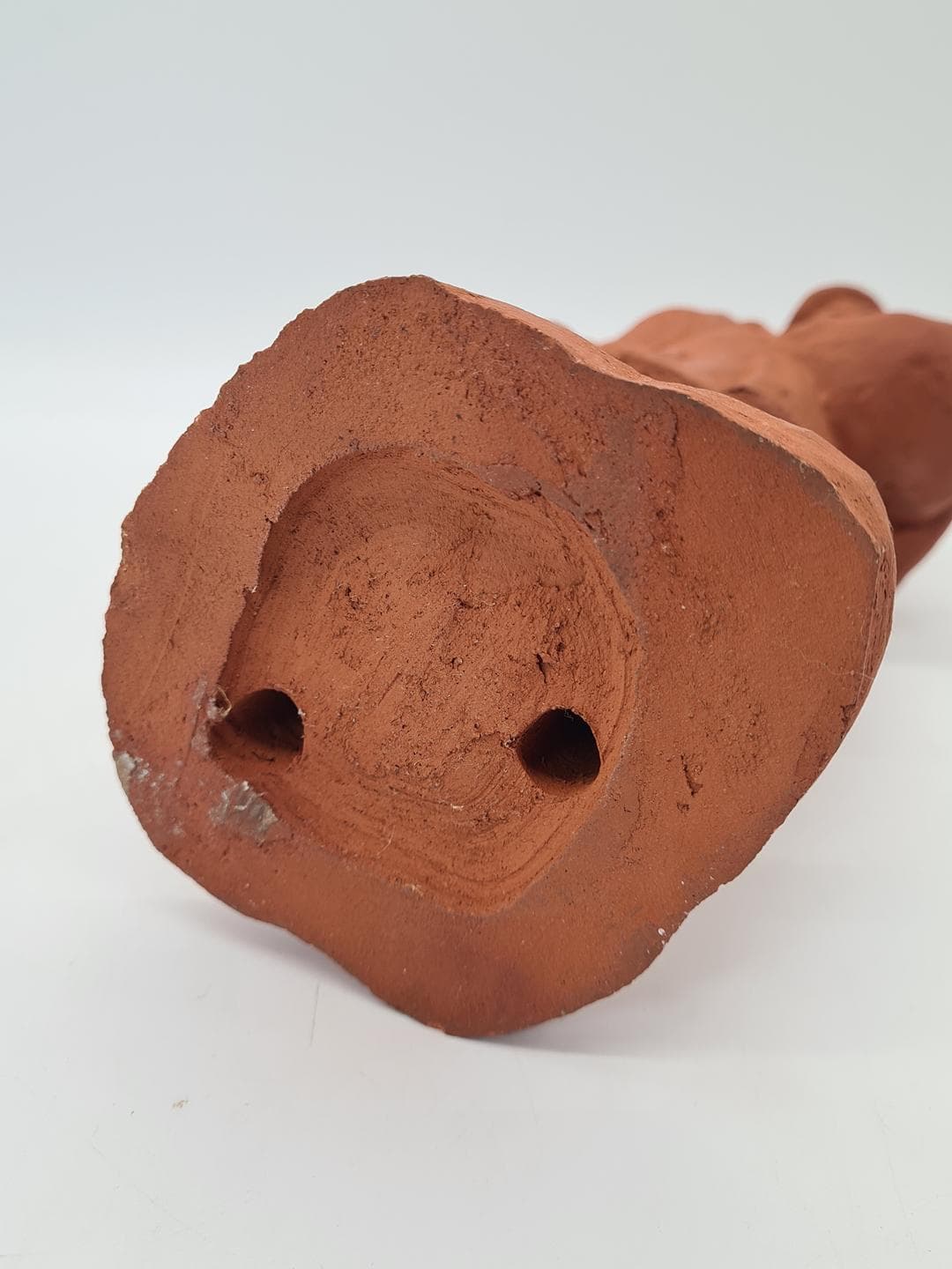 Genre sculpture, orange terracotta, 19th century - 364304