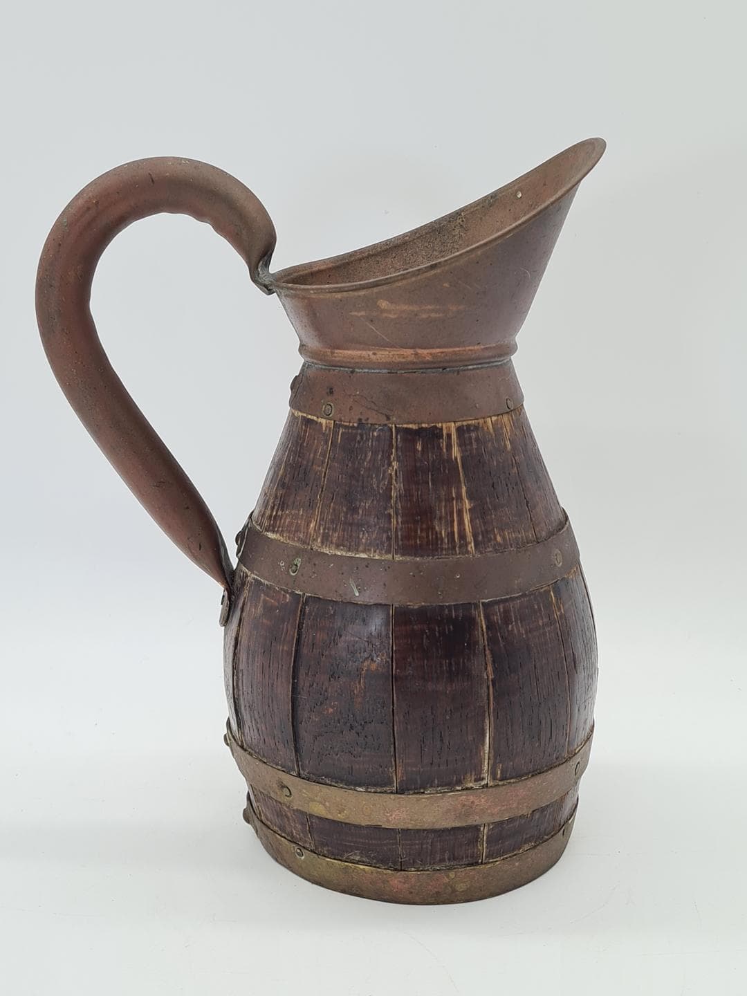 Jug Barrel, brown, wood brass, Central Europe, 19th century - 364349