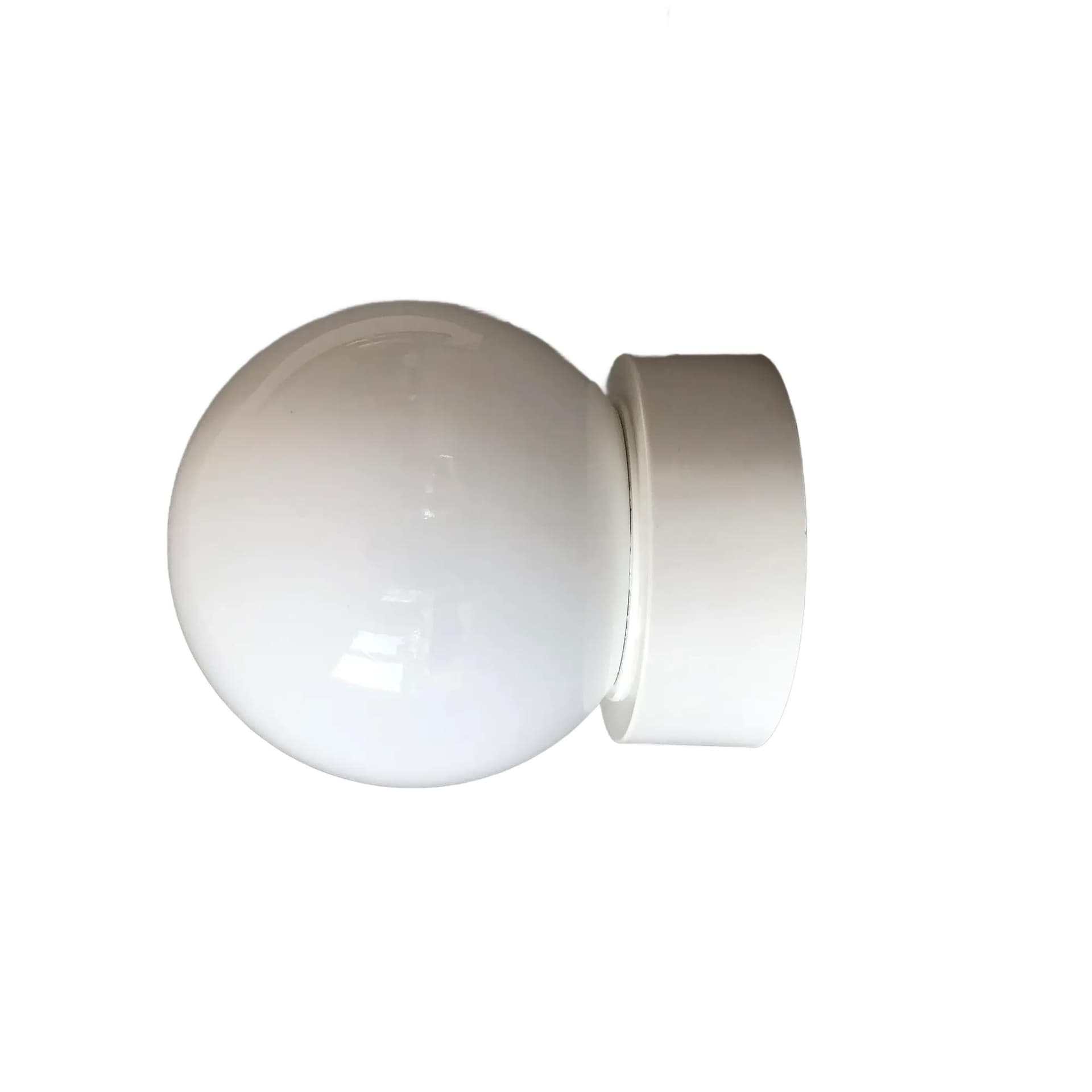 Biały, minimalistyczny kinkiet bakelitowo-szklany, Holandia, lata 90.