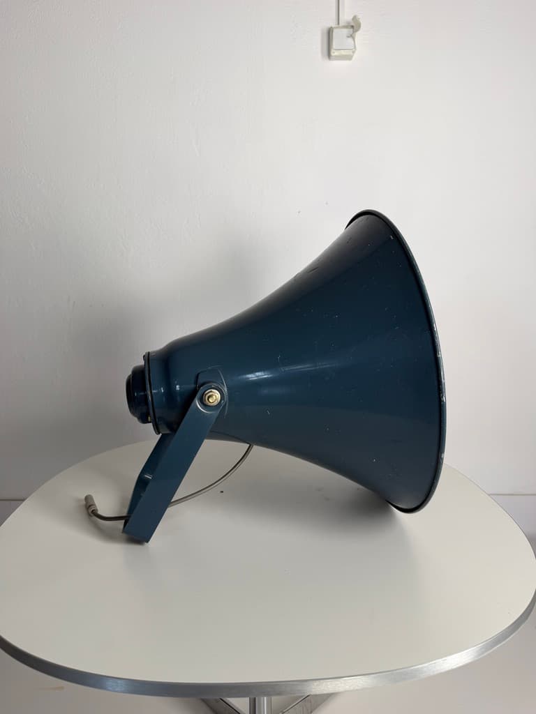 Horn speaker TC-30B, blue black metal, TOA Electric, Japan, 1970s. - 364373