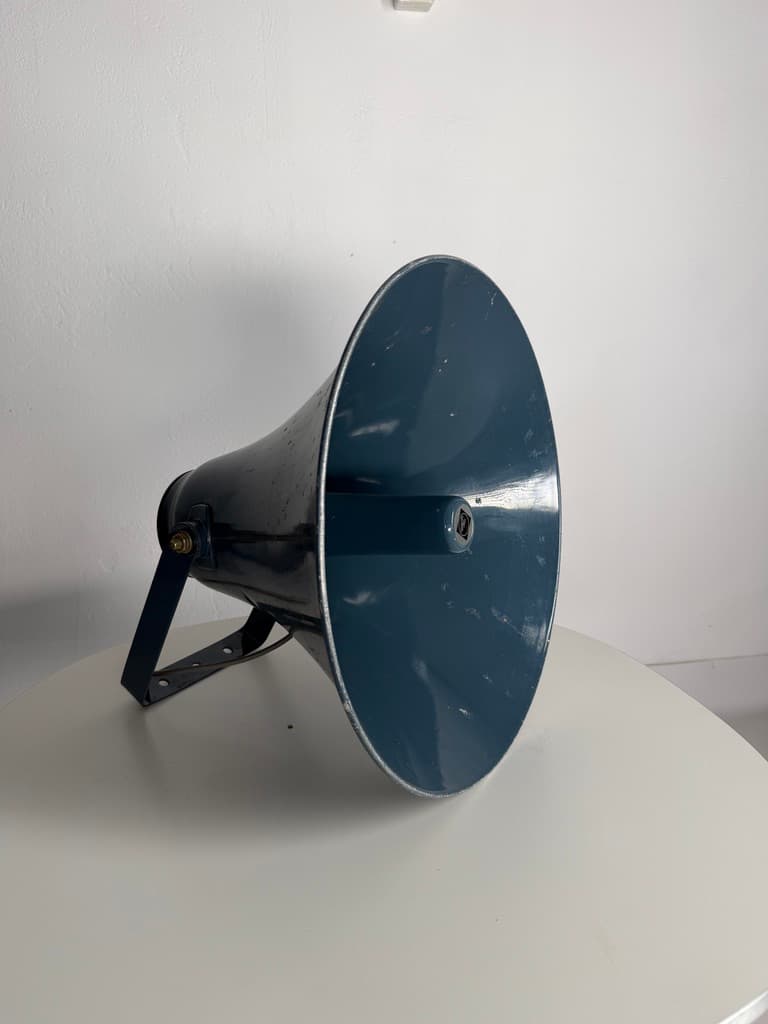 Horn speaker TC-30B, blue black metal, TOA Electric, Japan, 1970s. - 364377