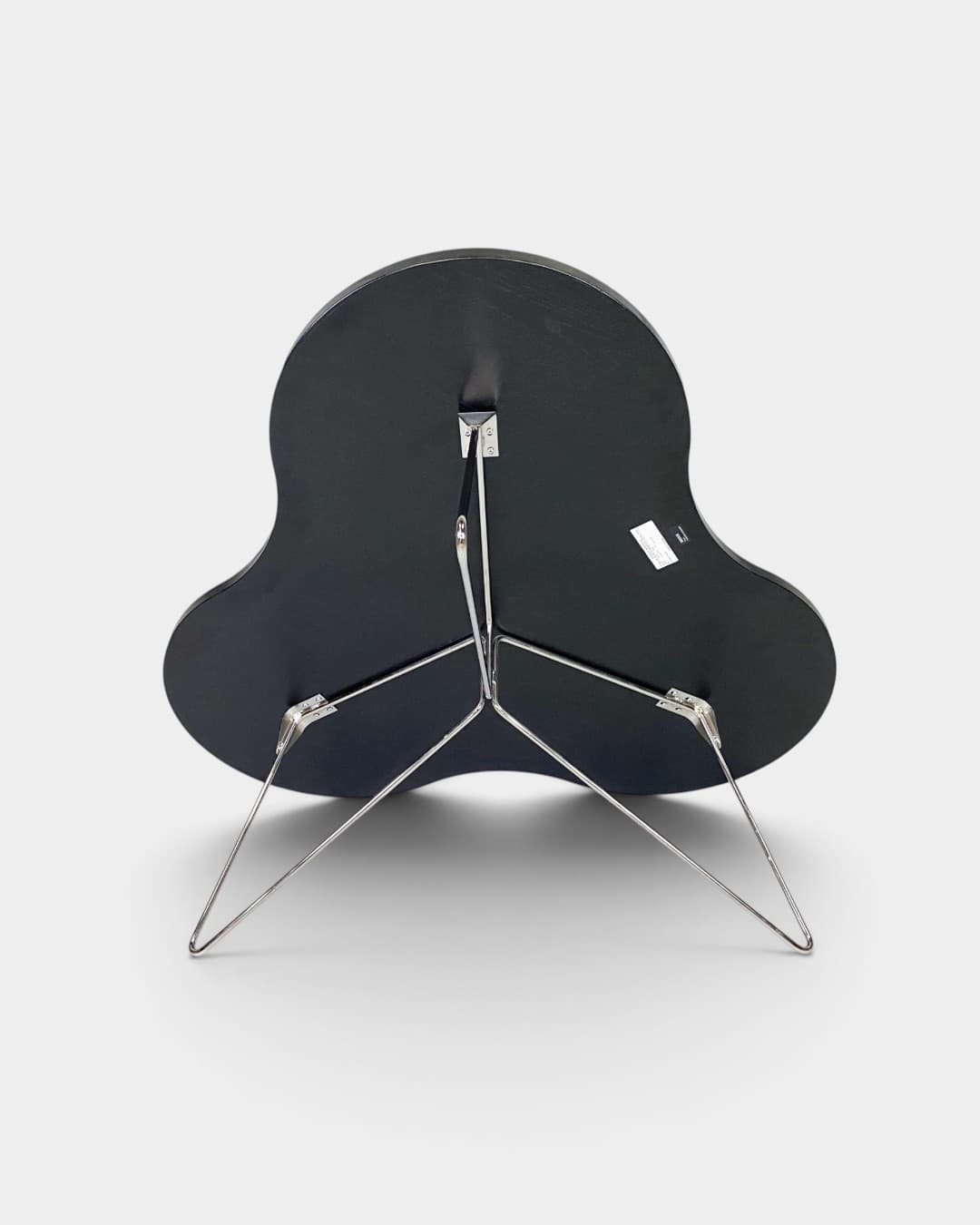 Coffee table Flower, black wood, silver stainless steel, by C. Schwarzer, Swedese, Sweden - 364429