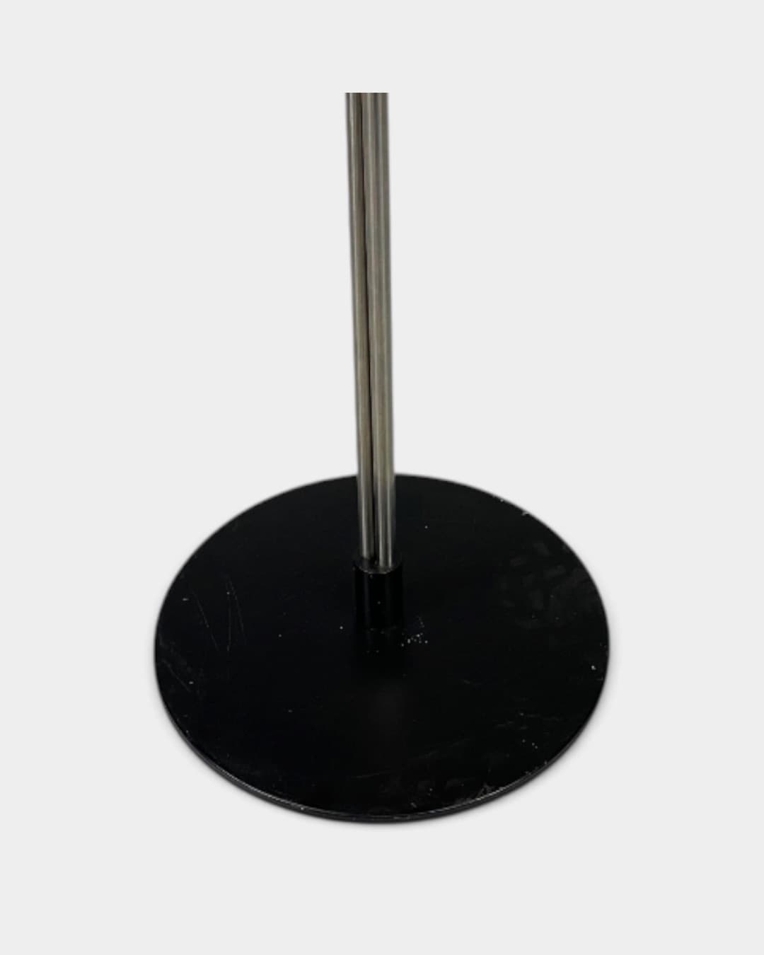 Floor lamp Model 323, silver chromed steel, white plastic, by C. Hvidt, Le Klint, Denmark, 1970s. - 364467