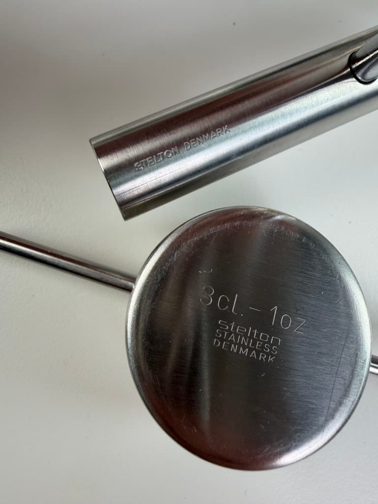 Bar set Cylinda-Line, silver stainless steel, by A. Jacobsen, Denmark, 1960s. - 364647