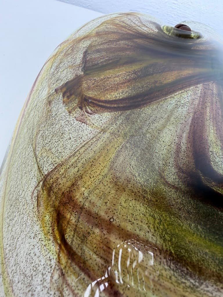 Wall lamp Glassplattelampet, amber glass, by P. Lütken, Holmegaard, Denmark, 1970s. - 364658