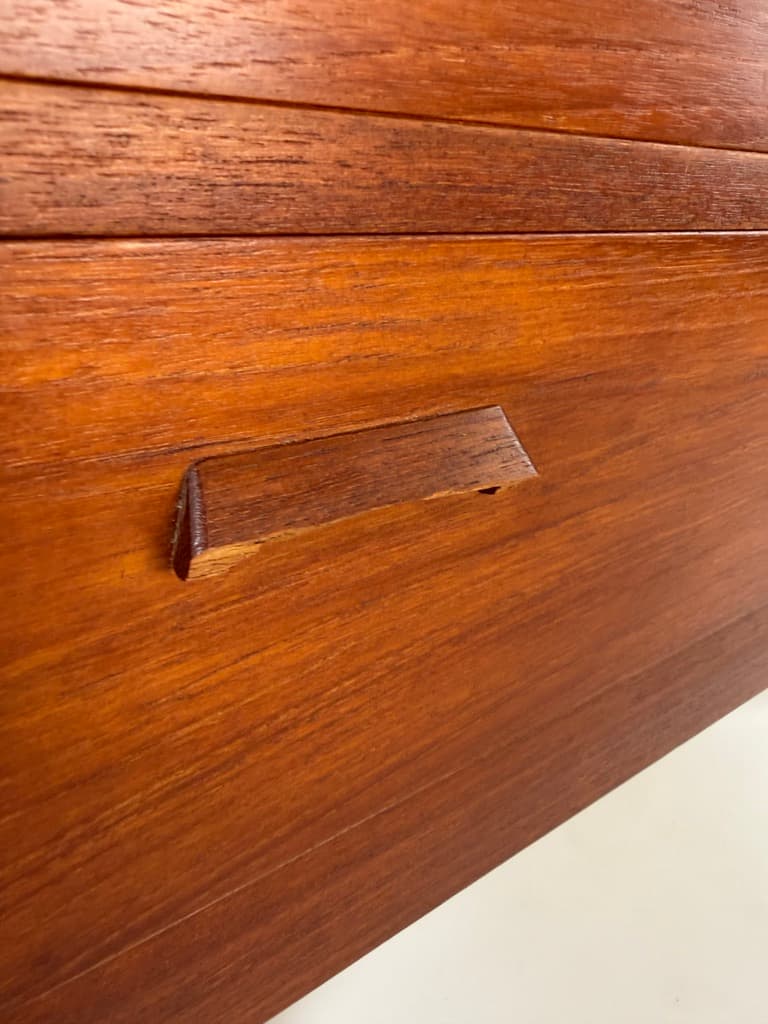 Secretary desk, brown teak, Denmark, 1960s. - 364735