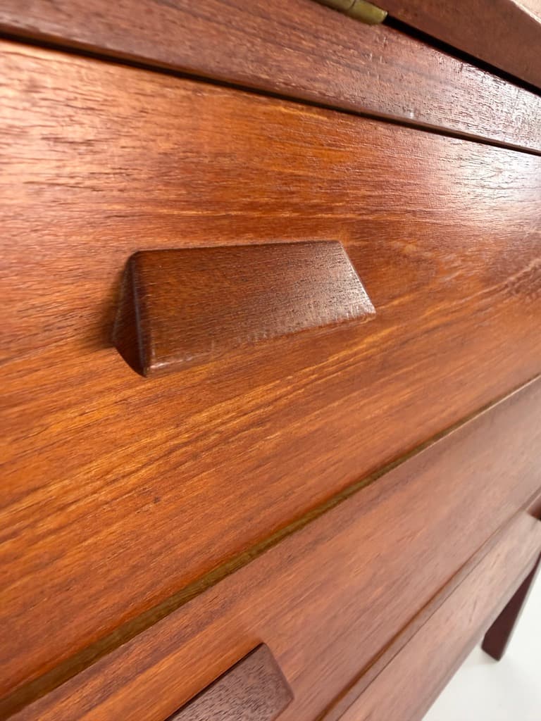 Secretary desk, brown teak, Denmark, 1960s. - 364732