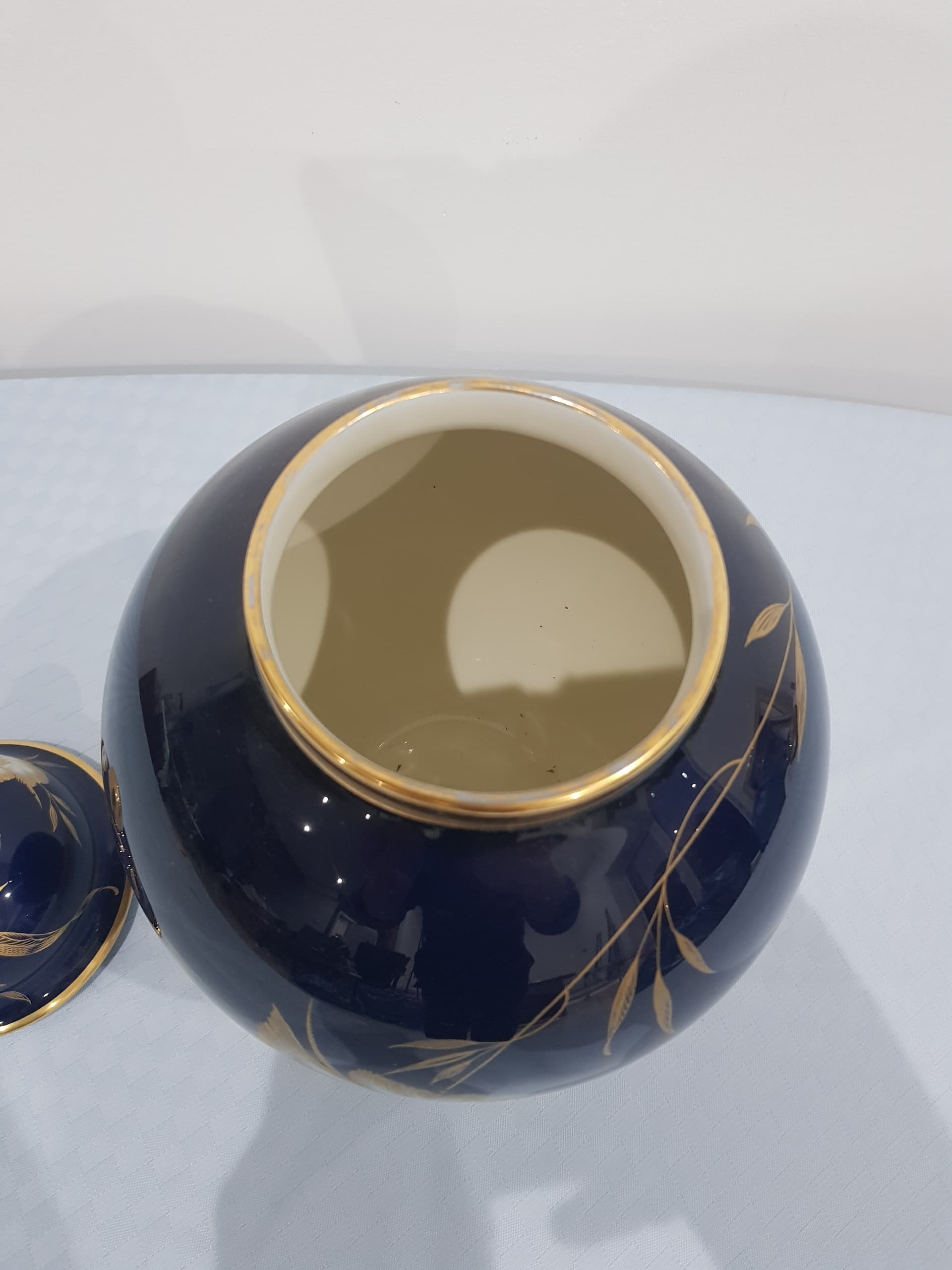 Amphora Maria, cobalt, porcelain, gilt, by P. Rosenthal, Germany, 1940s - 364994